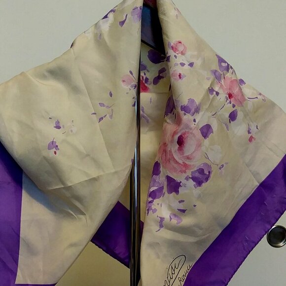 Vintage Ludovisi Roma Scarf  Floral Silk Elegance  Italian Retro Glam 🧣🇮🇹 - Picture 2 of 9